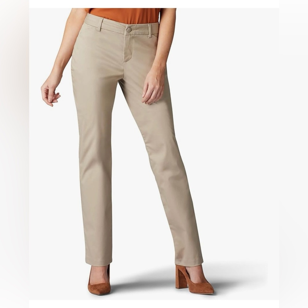 Lee Classic Khaki Straight-Leg Midrise Pants